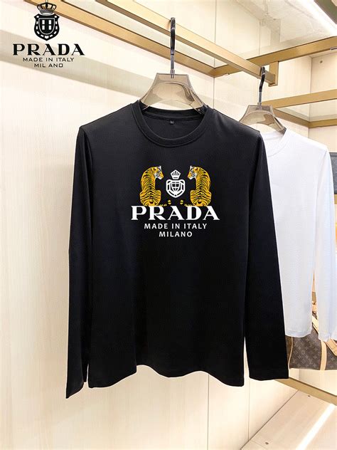 prada t-shirts for men|prada long sleeve t shirt.